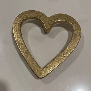 Vintage Gold Heart-Shaped Wall Decor